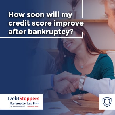 How soon will my credit score improve after bankruptcy?